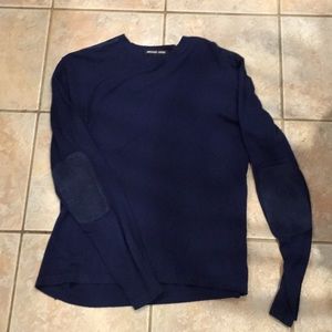 Micheal Kors Navy Sweater with Suede details